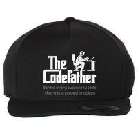 The Codefather Code Solved Problem Funny Family Quotes Wool Snapback Cap