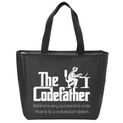 The Codefather Code Solved Problem Funny Family Quotes Zip Tote Bag
