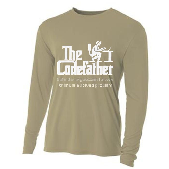 The Codefather Code Solved Problem Funny Family Quotes Cooling Performance Long Sleeve Crew