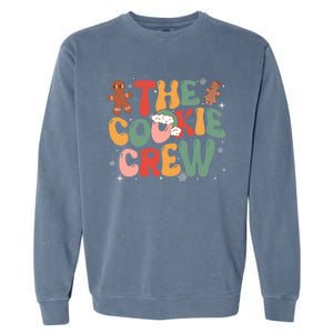 The Cookie Crew Baking Retro Groovy Christmas Gingerbread Gift Garment-Dyed Sweatshirt