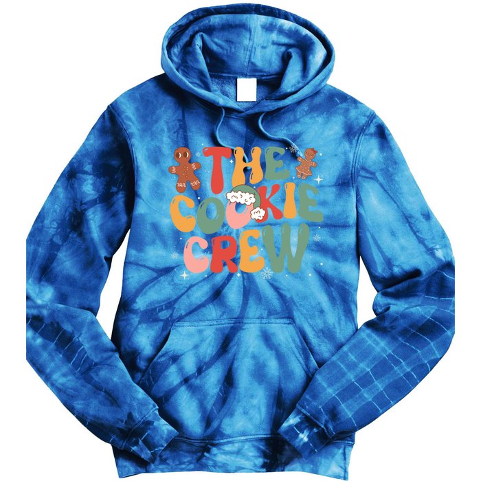 The Cookie Crew Baking Retro Groovy Christmas Gingerbread Gift Tie Dye Hoodie