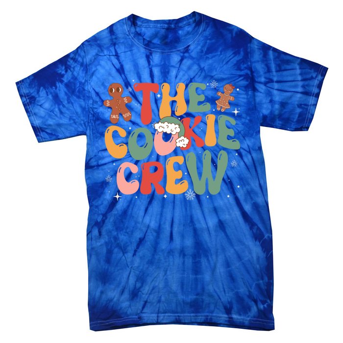 The Cookie Crew Baking Retro Groovy Christmas Gingerbread Gift Tie-Dye T-Shirt