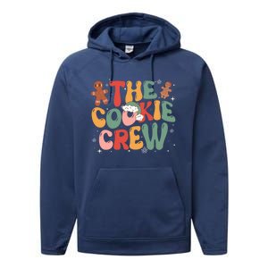 The Cookie Crew Baking Retro Groovy Christmas Gingerbread Gift Performance Fleece Hoodie