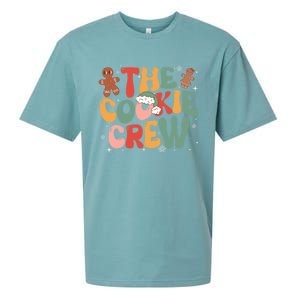 The Cookie Crew Baking Retro Groovy Christmas Gingerbread Gift Sueded Cloud Jersey T-Shirt