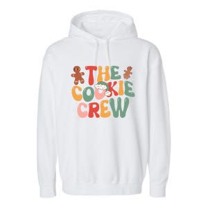 The Cookie Crew Baking Retro Groovy Christmas Gingerbread Gift Garment-Dyed Fleece Hoodie