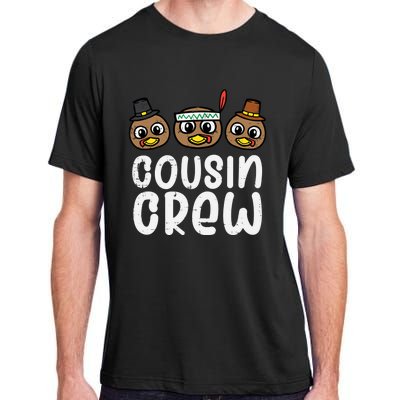 Thanksgiving Cousin Crew Turkey Head Gift Adult ChromaSoft Performance T-Shirt