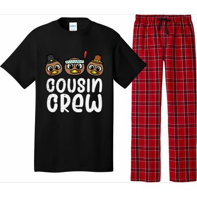 Thanksgiving Cousin Crew Turkey Head Gift Pajama Set