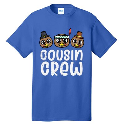 Thanksgiving Cousin Crew Turkey Head Gift Tall T-Shirt