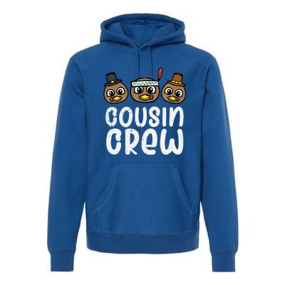 Thanksgiving Cousin Crew Turkey Head Gift Premium Hoodie