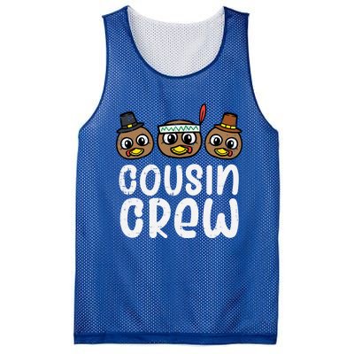 Thanksgiving Cousin Crew Turkey Head Gift Mesh Reversible Basketball Jersey Tank