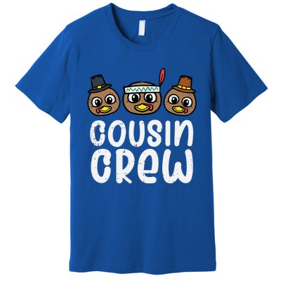 Thanksgiving Cousin Crew Turkey Head Gift Premium T-Shirt