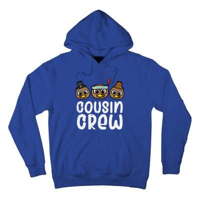 Thanksgiving Cousin Crew Turkey Head Gift Tall Hoodie