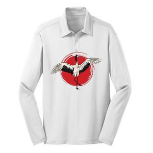 Tai Chi Crane Silk Touch Performance Long Sleeve Polo