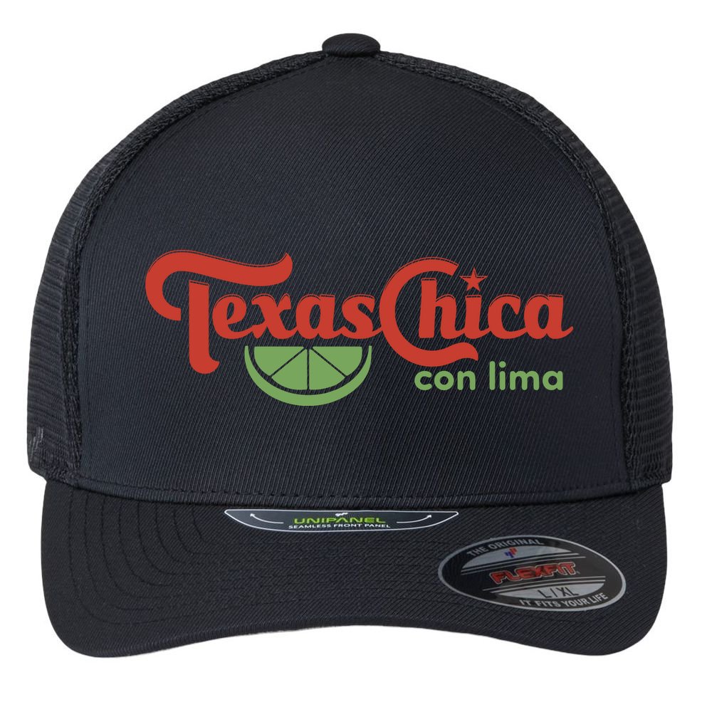 Texas Chica Con Lima Flexfit Unipanel Trucker Cap
