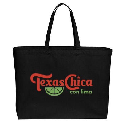 Texas Chica Con Lima Cotton Canvas Jumbo Tote