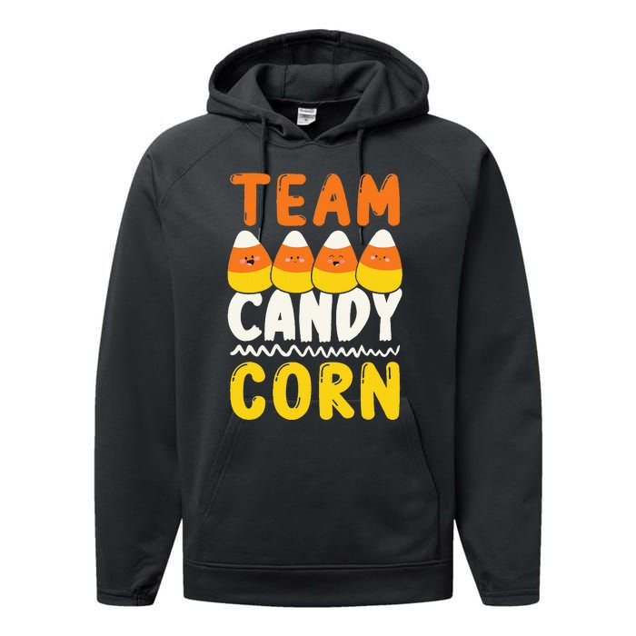 Team Candy Corn Funny Halloween Scary Lazy Costume Performance Fleece Hoodie