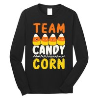 Team Candy Corn Funny Halloween Scary Lazy Costume Long Sleeve Shirt