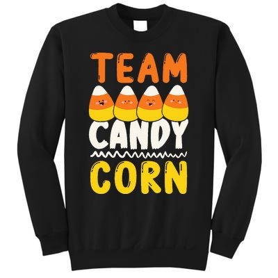 Team Candy Corn Funny Halloween Scary Lazy Costume Sweatshirt