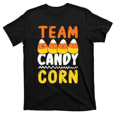 Team Candy Corn Funny Halloween Scary Lazy Costume T-Shirt