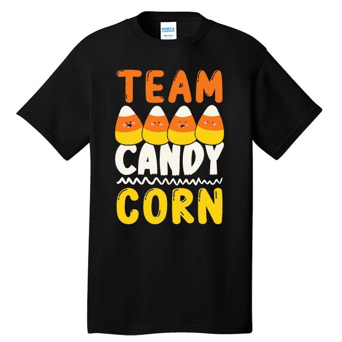 Team Candy Corn Funny Halloween Scary Lazy Costume Tall T-Shirt