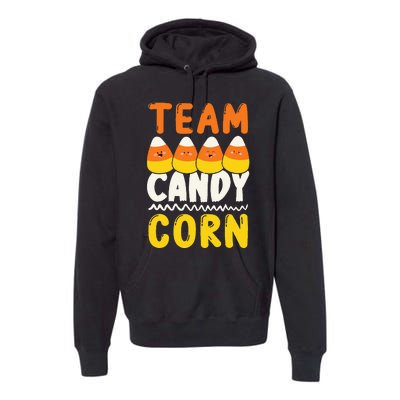 Team Candy Corn Funny Halloween Scary Lazy Costume Premium Hoodie