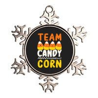 Team Candy Corn Funny Halloween Scary Lazy Costume Metallic Star Ornament