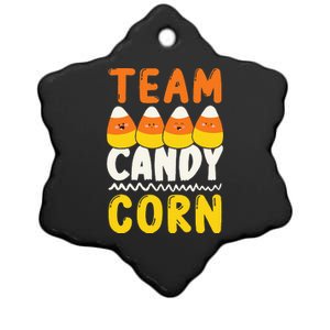 Team Candy Corn Funny Halloween Scary Lazy Costume Ceramic Star Ornament