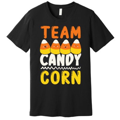 Team Candy Corn Funny Halloween Scary Lazy Costume Premium T-Shirt