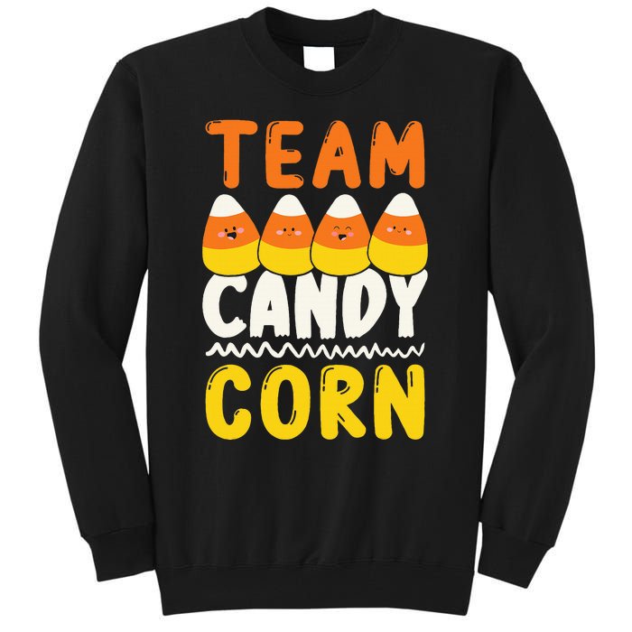 Team Candy Corn Funny Halloween Scary Lazy Costume Tall Sweatshirt