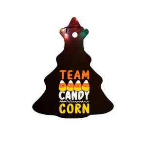 Team Candy Corn Funny Halloween Scary Lazy Costume Ceramic Tree Ornament