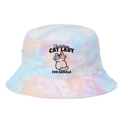 This Childless Cat Lady Is Voting Kamala Tie Dye Newport Bucket Hat