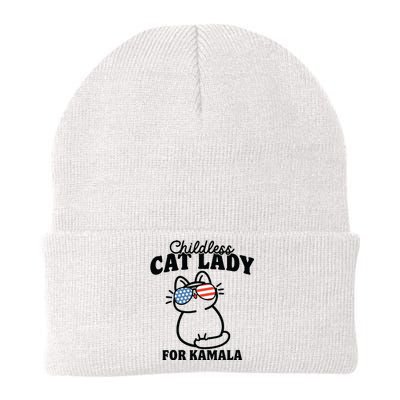 This Childless Cat Lady Is Voting Kamala Knit Cap Winter Beanie