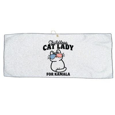 This Childless Cat Lady Is Voting Kamala Large Microfiber Waffle Golf Towel