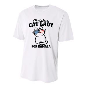 This Childless Cat Lady Is Voting Kamala Youth Performance Sprint T-Shirt