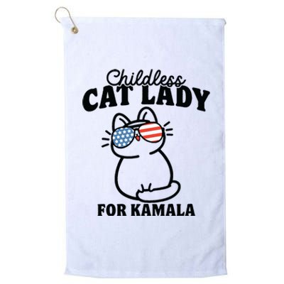 This Childless Cat Lady Is Voting Kamala Platinum Collection Golf Towel