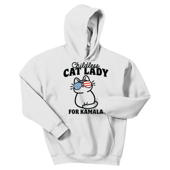 This Childless Cat Lady Is Voting Kamala Kids Hoodie