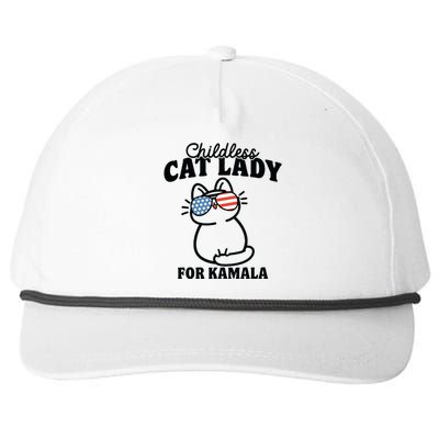 This Childless Cat Lady Is Voting Kamala Snapback Five-Panel Rope Hat