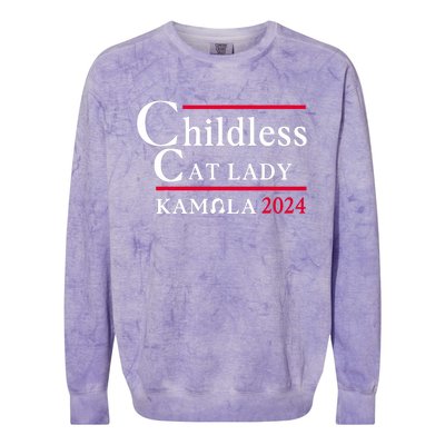 This Childless Cat Lady Is Voting Kamala Election 2024 Colorblast Crewneck Sweatshirt