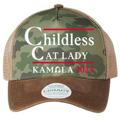 This Childless Cat Lady Is Voting Kamala Election 2024 Legacy Tie Dye Trucker Hat