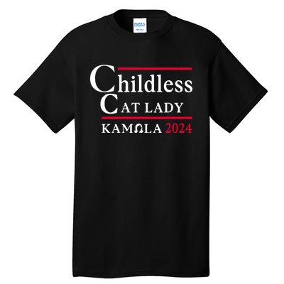 This Childless Cat Lady Is Voting Kamala Election 2024 Tall T-Shirt