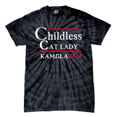 This Childless Cat Lady Is Voting Kamala Election 2024 Tie-Dye T-Shirt