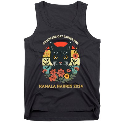 This Childless Cat Lady Is Voting Kamalaharris 2024 Tank Top