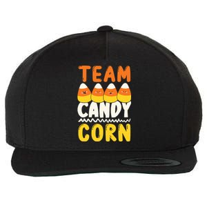 Team Candy Corn Funny Halloween Scary Lazy Costume Wool Snapback Cap