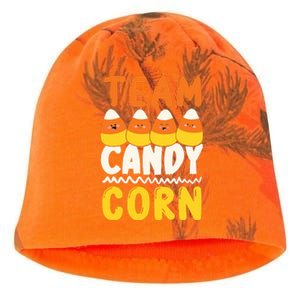 Team Candy Corn Funny Halloween Scary Lazy Costume Kati - Camo Knit Beanie