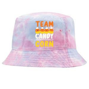 Team Candy Corn Funny Halloween Scary Lazy Costume Tie-Dyed Bucket Hat