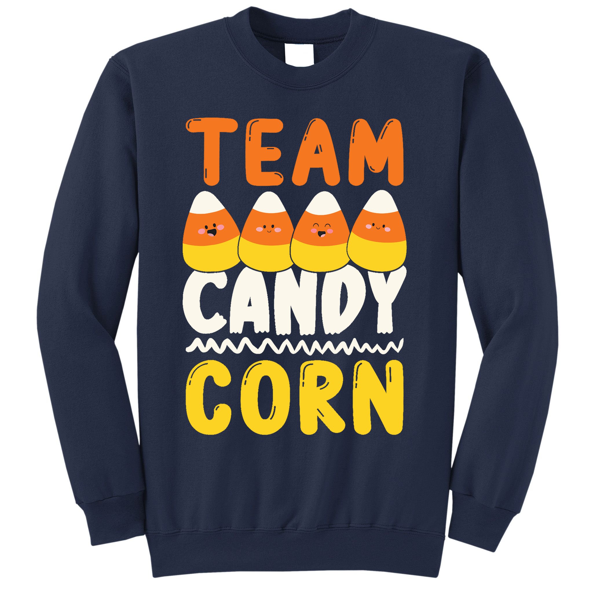 Team Candy Corn Funny Halloween Scary Lazy Costume Sweatshirt