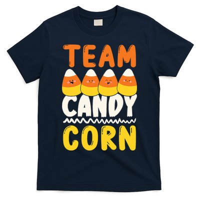 Team Candy Corn Funny Halloween Scary Lazy Costume T-Shirt