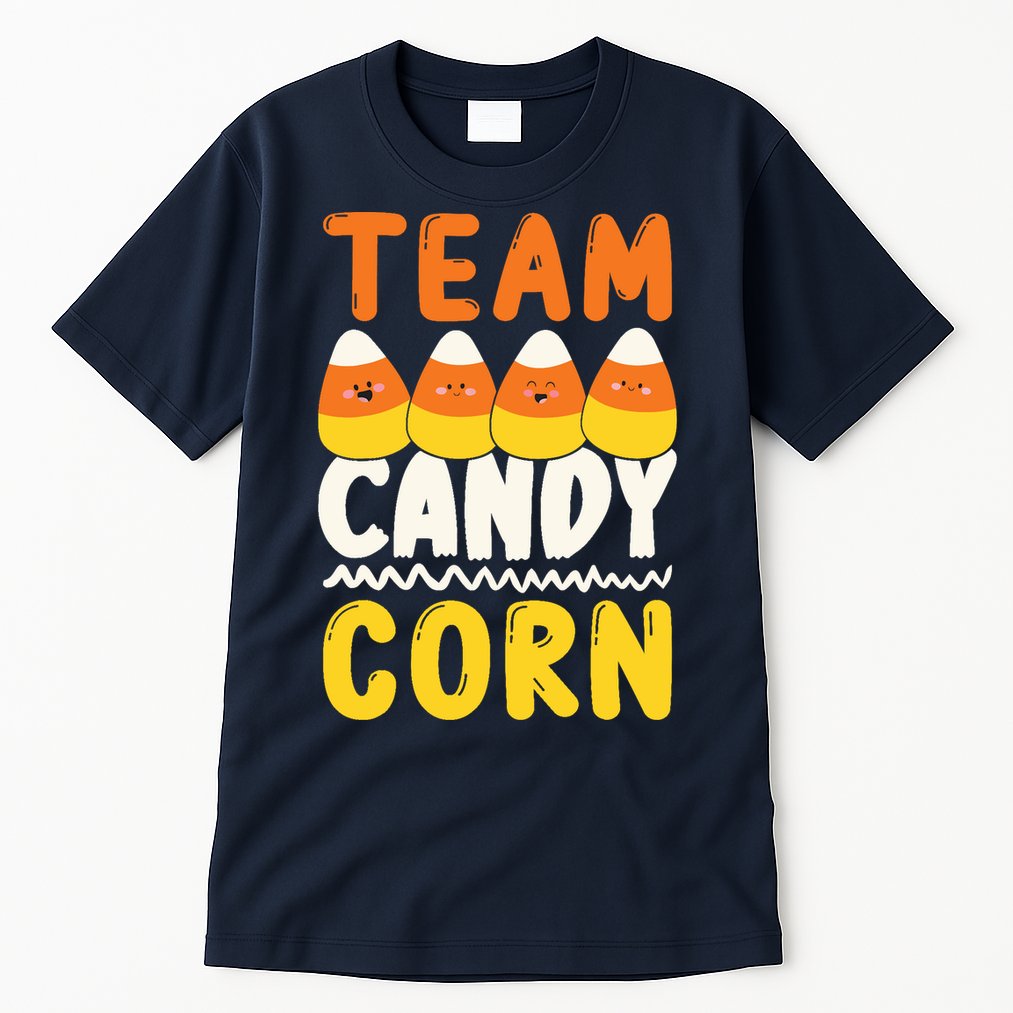 Team Candy Corn Funny Halloween Scary Lazy Costume Tall T-Shirt