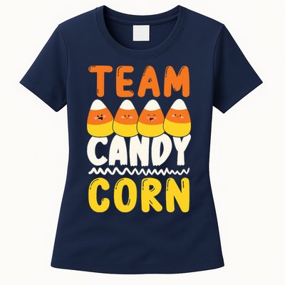 Team Candy Corn Funny Halloween Scary Lazy Costume Women's T-Shirt