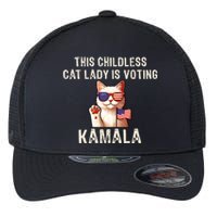 This Childless Cat Lady Is Voting Kamala 2024 Flexfit Unipanel Trucker Cap